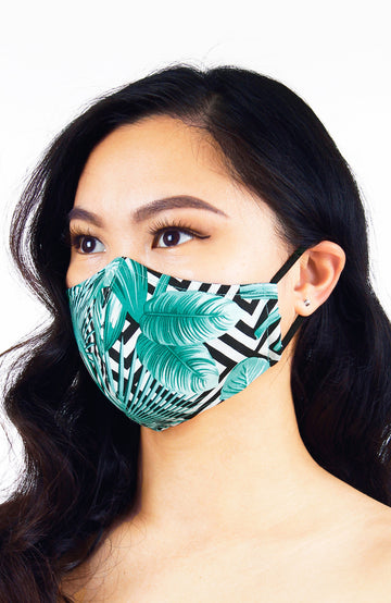 Art Déco Tropicale Pure Cotton Face Mask